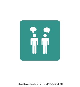 Vector illustration of discussion icon. Premium quality web icon.