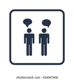 Vector illustration of discussion icon. Premium quality web icon.