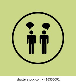 Vector illustration of discussion icon. Premium quality web icon.