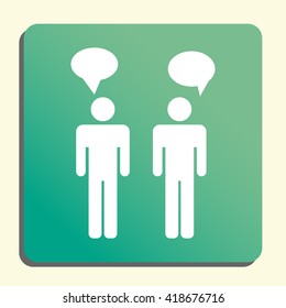 Vector illustration of discussion icon. Premium quality web icon.