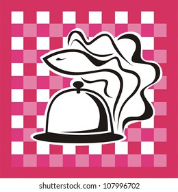Vector illustration of dish fish