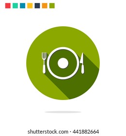 Vector illustration of dish icon