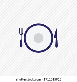 Vector illustration of dish icon colored line. Beautiful eating element also can be used as tableware icon element.
