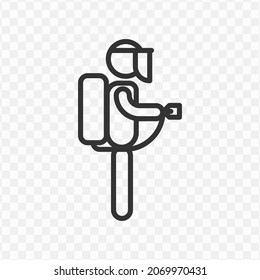 Vector illustration of Disinfectant Spray Icon Man icon in dark color and transparent background(png).