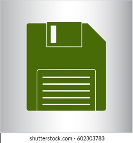 Vector illustration of Diskette icon or symbol
