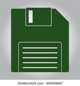  Vector illustration of Diskette symbol
