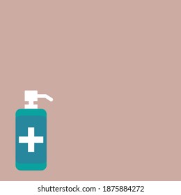 Vector illustration of dispenser with sanitizer