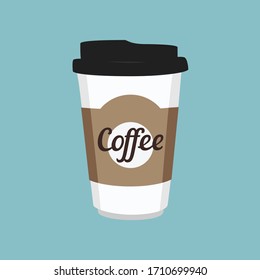 Vector Illustration Disposable Coffee Cup Icon Stock Vector (royalty 