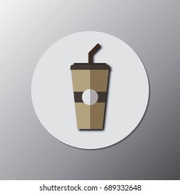 Vector illustration disposable coffee cup icon
