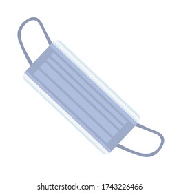 
ilustración vectorial de una máscara desechable