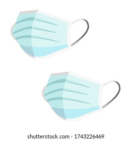 
vector illustration of a disposable mask
