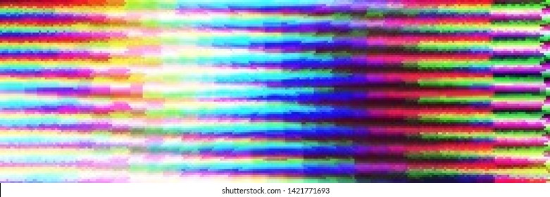 Vector Illustration of a distorted glitch background. Glitched halftone pattern in a style of 80's. Wallpaper in a cyberpunk style. Creative graphic design for poster,brochure,flyer and card.