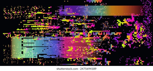 Vector illustration of disturbances with the effect of backlight bleeding and visual noise.