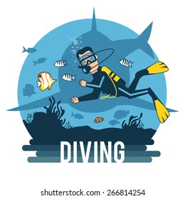 5,187 Man scuba diving Stock Vectors, Images & Vector Art | Shutterstock