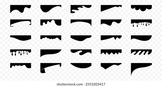 Vector illustration of Divider Shapes set on transparent background