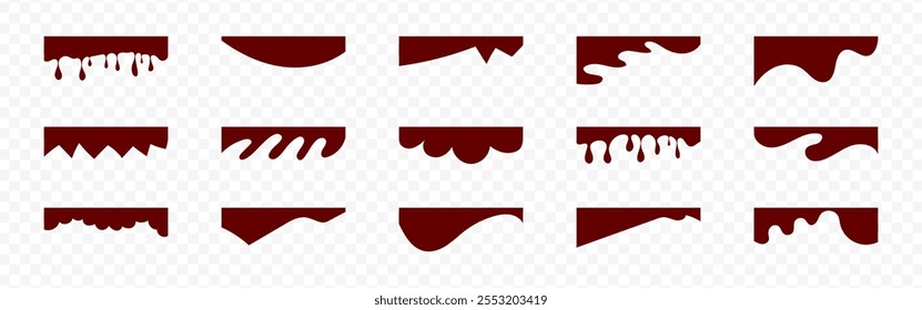 Vector illustration of Divider Shapes set on transparent background