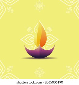 vector illustration of diwali background with copy space area