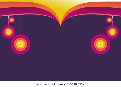 ilustración vectorial, fondo diwali con linterna y área de copia