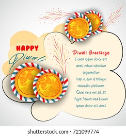 Vector Illustration for Diwali with Beautiful Diwali Elements.