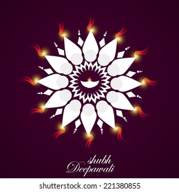 Vector illustration for diwali festival.
