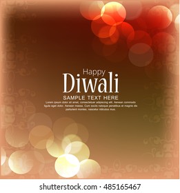 Vector illustration of Diwali festival with beautiful stylish lamp and Diwali lighting elements