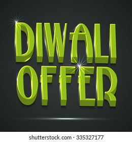 Vector illustration of diwali offers background.