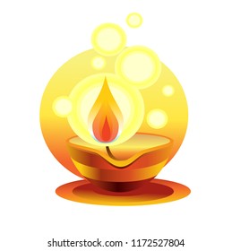  Vector illustration of Diya oil lamp, Indian diya oil lamp, The festival of lights, Happy Diwali abstract