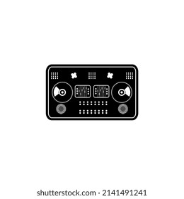 Vector illustration of a dj console, perfect for symbols, logos, icons, brochures, posters, mascots, etc