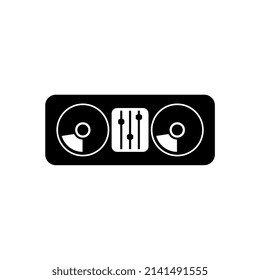 Vector illustration of a dj console, perfect for symbols, logos, icons, brochures, posters, mascots, etc