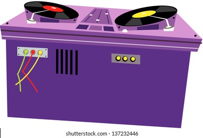 Vektorgrafik einer DJ-Station