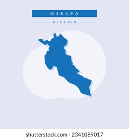 Vector illustration vector of Djelfa map Africa