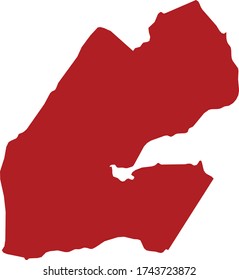 ilustración vectorial del mapa de Djibouti
