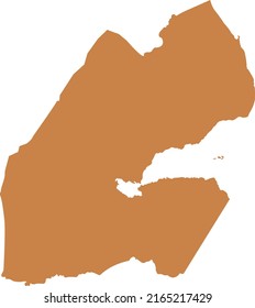 Vector Illustration of Djibouti map