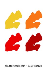 vector illustration of Djibouti maps 