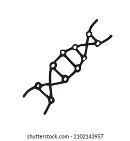 
Vector illustration of dna doodle style