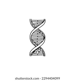 vector illustration of dna helix concept