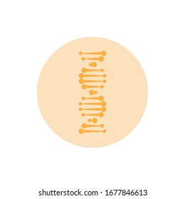 Vector illustration DNA icon can be used for topics genetic, code, clone, science