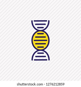 Vector illustration of dna icon colored line. Beautiful health element also can be used as genetic icon element.