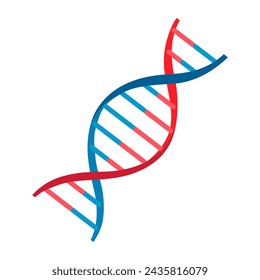 Vector illustration. DNA molecule icon isolated on white background.