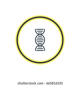 Vector Illustration Of Dna Outline. Beautiful Health Element Also Can Be Used As Genome Element.