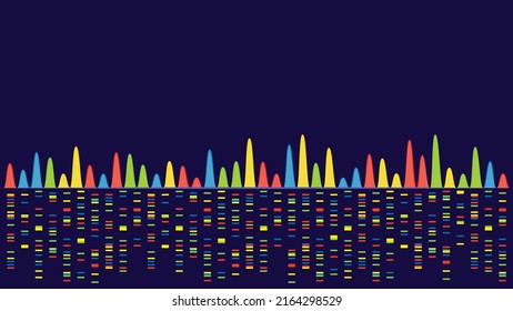 Vector Illustration Of DNA Sequencing Background