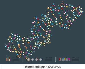 vector illustration of DNA sign