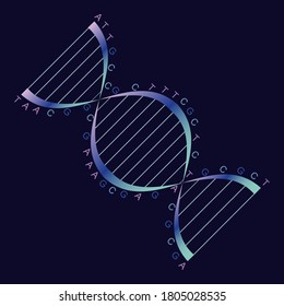 Vector illustration with dna spiral