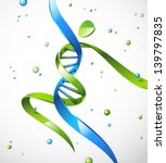 Vector illustration of a DNA strand in a shape of a human
