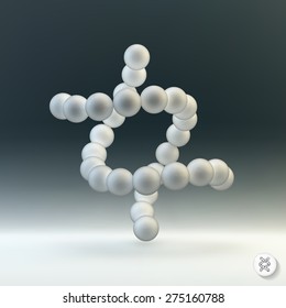 Vector illustration of dna structure in 3d. Can be used as background for your  presentation.