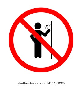 Vector illustration of Do not disturb, on a white background