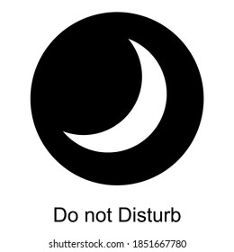 Vector illustration of do not disturb icon. For the notification bar.