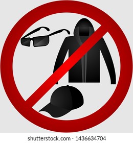 Vector illustration. Do not wear face and body covering equipment.