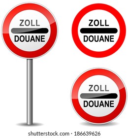 Vector illustration of doaune sign on white background