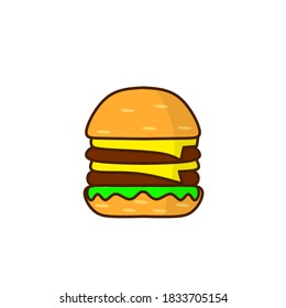 Vector Illustration Doble Burger and Cheese